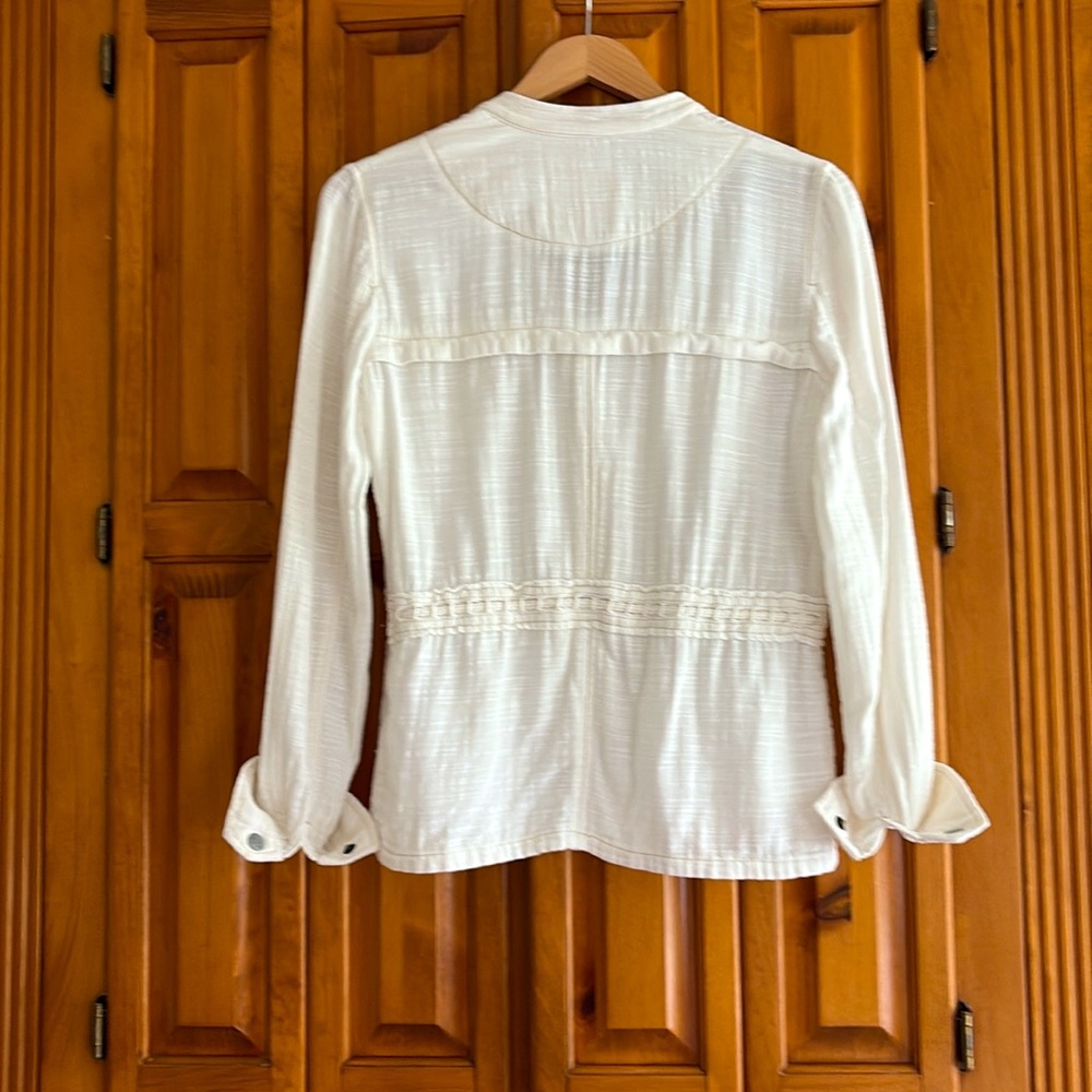 Anthropologie cream cotton safari jacket - Picture 4 of 10